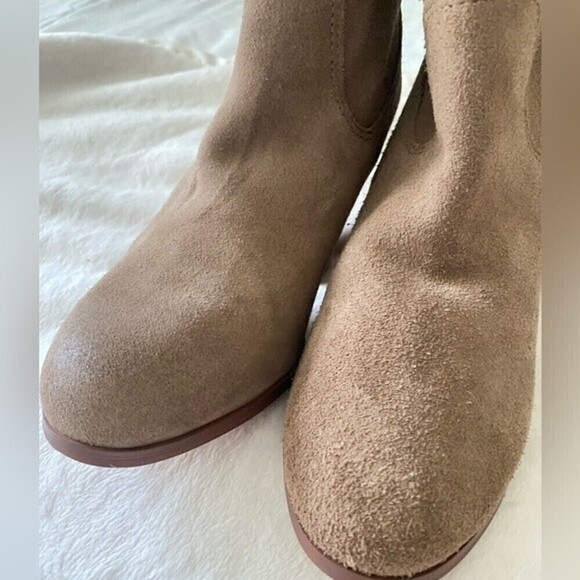 Chinese Laundry Under Cover Booties Ankle Boots Suede Chunky Heel Slouchy Upper - Picture 5 of 13